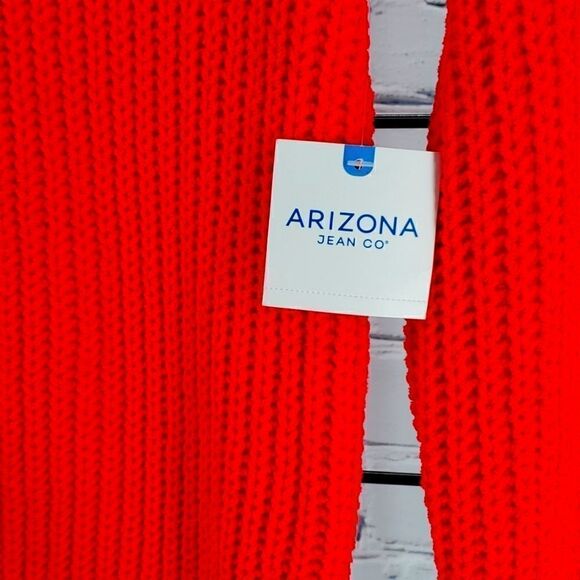 Arizona Jean Sweater Fiery Red Super Soft New - Picture 3 of 6